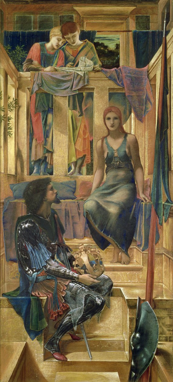 Cophetua király és a kolduslány – Rajzfilm-tanulmány, 1883 alkotó: Edward Burne Jones
