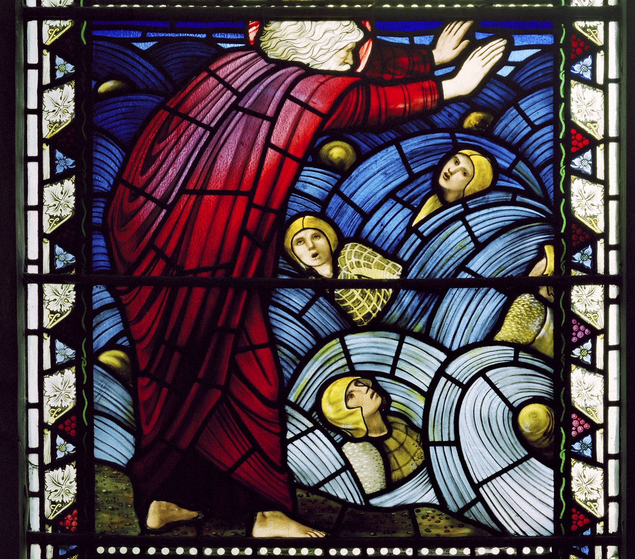 Kirkcaldy Old Kirk, Morris & Co., Edward Burne-Jones, The Passage Of The Red Sea, 1886 alkotó: Edward Burne Jones