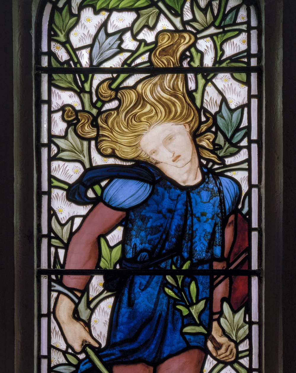 Knotty Ash, St John The Evangelist, Morris Marshall & Faulkner & Co, Edward Burne-Jones, Absalom részlet, 1872 alkotó: Edward Burne Jones