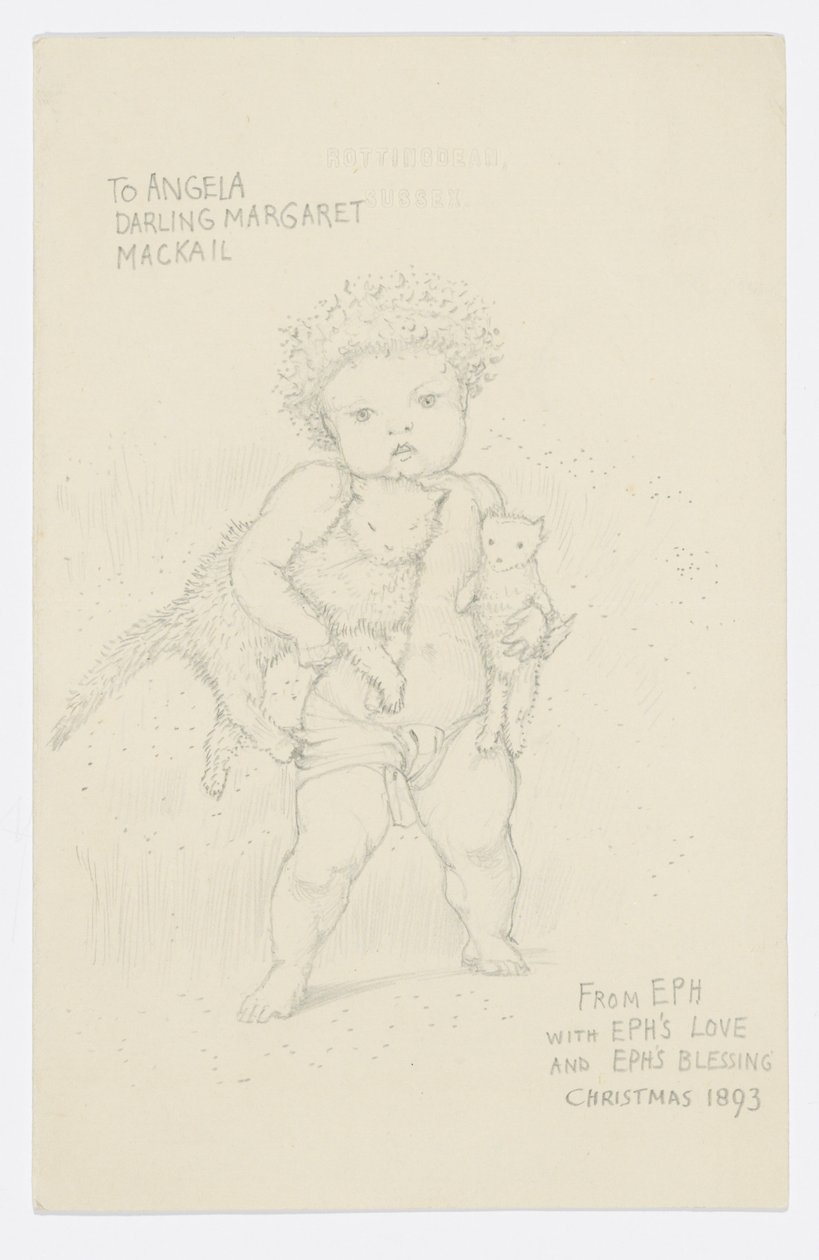 Levél a művész unokájának, Angela Thirkellnek (ceruza papíron) alkotó: Edward Burne Jones