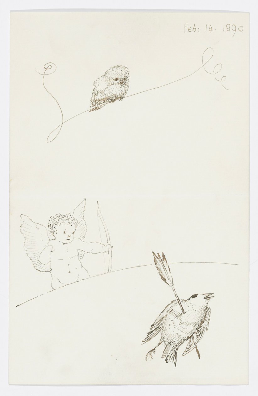 Levél a művész unokájának, Angela Thirkellnek (ceruza papíron) alkotó: Edward Burne Jones