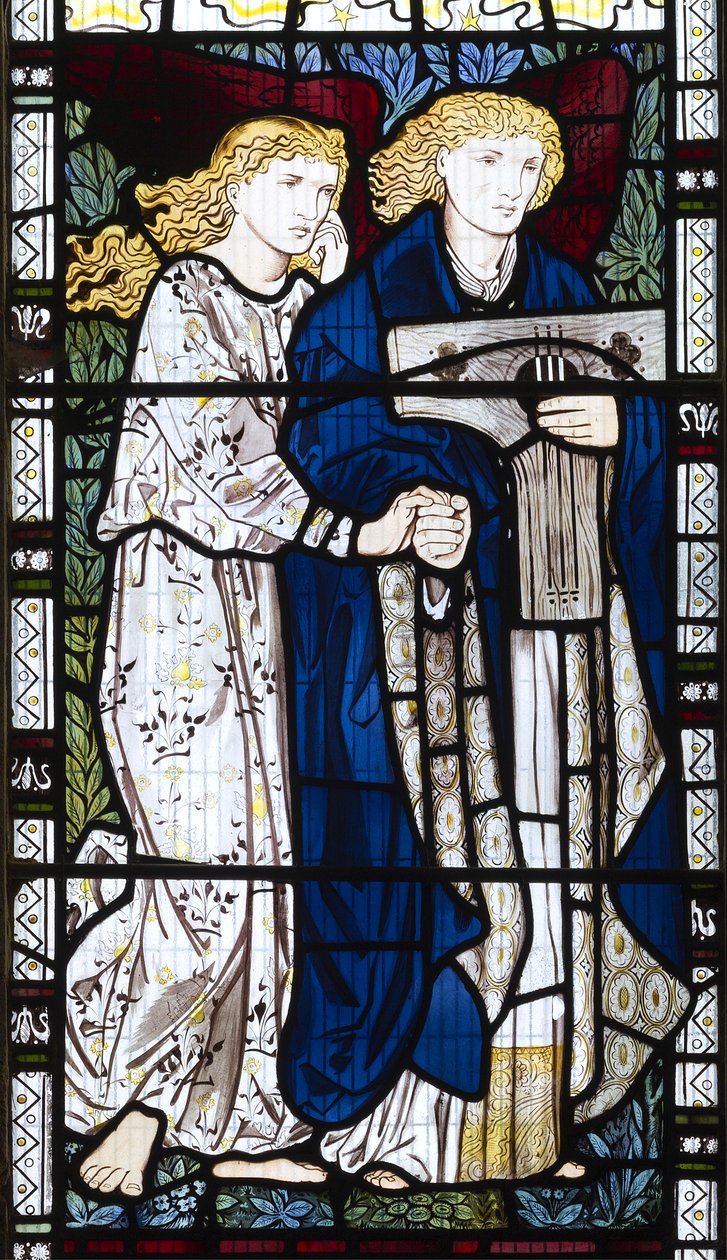 Zenés angyal, 1865 alkotó: Edward Burne Jones