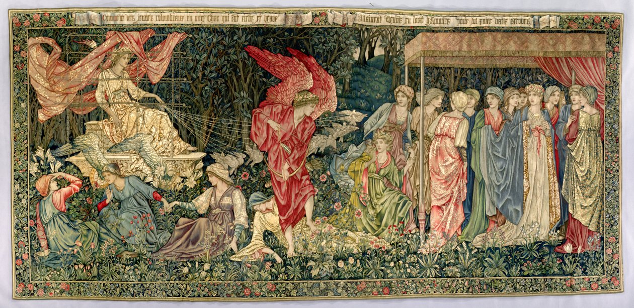 Vénusz elhaladása, 1901-ben tervezték és 1926-ban szőtt (gyapjú, selyem és len kárpit) alkotó: Edward Burne Jones
