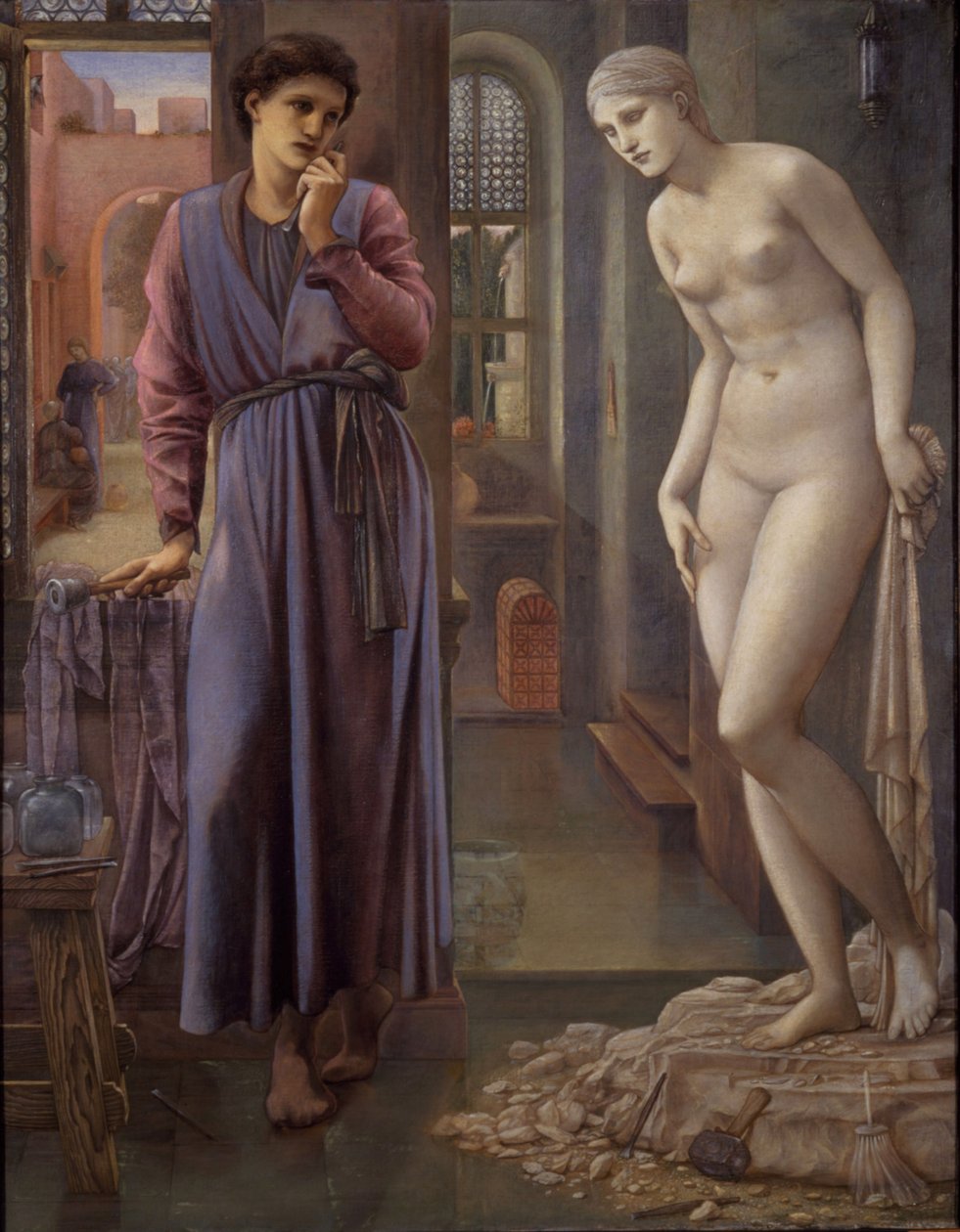 Pygmalion és a kép – A kézrefrén, 1878 alkotó: Edward Burne Jones