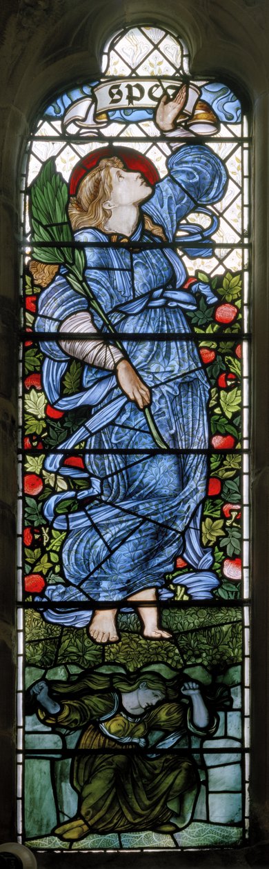 Rochdale, St Chad, Morris & Co., Edward Burne-Jones, Hope, 1873 alkotó: Edward Burne Jones
