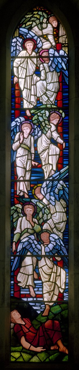 Rottingdean, St Margaret, Morris & Co., Edward Burne-Jones, Jacobs Dream, 1897 alkotó: Edward Burne Jones