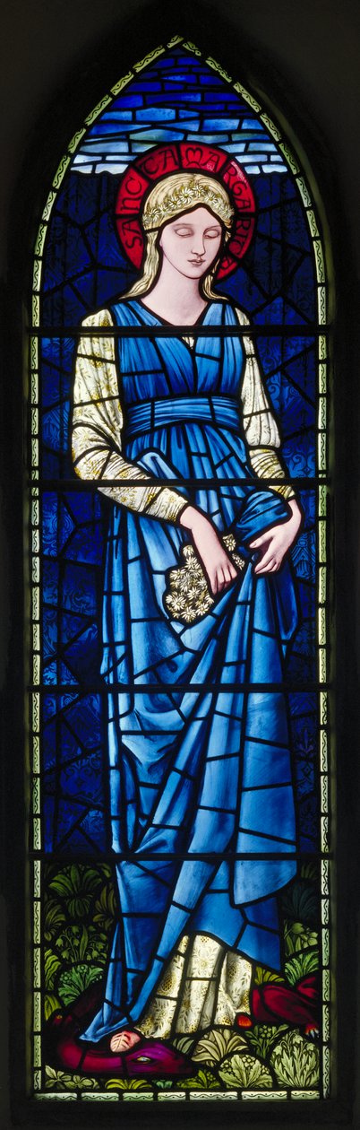 Rottingdean, St Margaret, Morris & Co., Edward Burne-Jones, St Margaret, 1894 alkotó: Edward Burne Jones