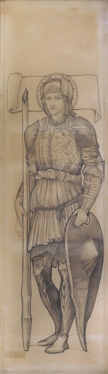 Szent György, 1880 (kréta papíron) alkotó: Edward Burne Jones