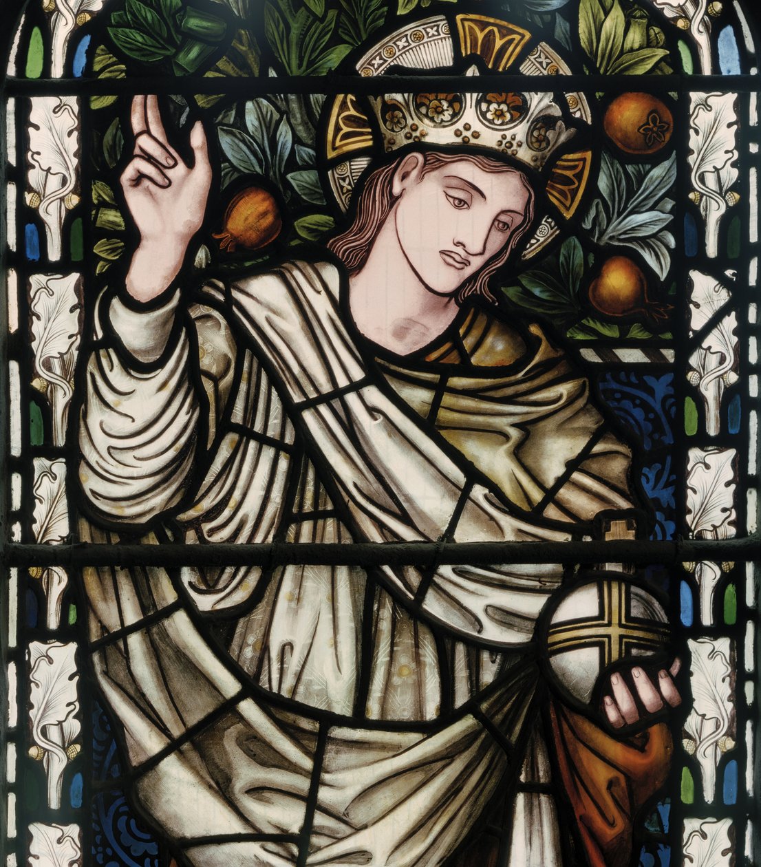 Salvator Mundi, 1876 (ólomüveg) alkotó: Edward Burne Jones