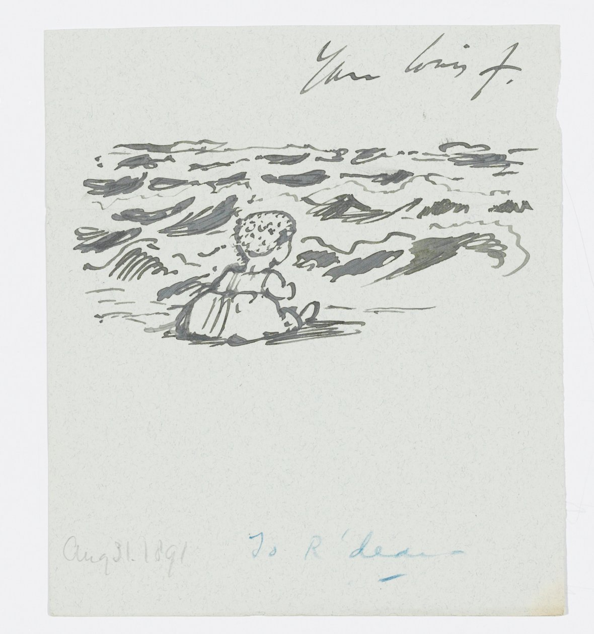 Tengerpart, Levél a művész unokájához, Angela Thirkellhez, augusztus 31 alkotó: Edward Burne Jones