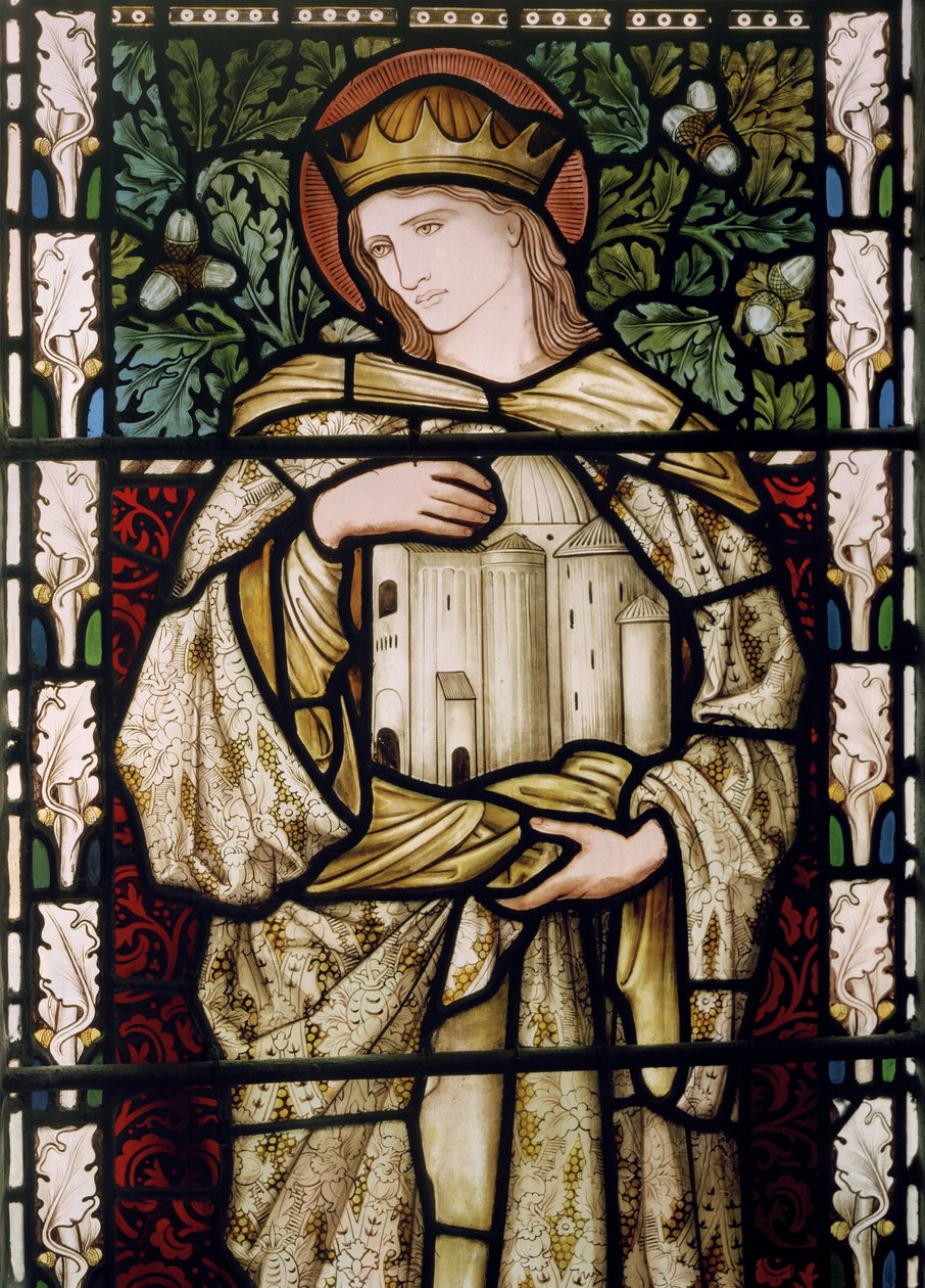 Salamon és a templom, 1876 (festett üveg) alkotó: Edward Burne Jones