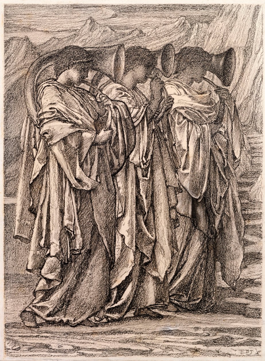 Tanulmány a "Kihívás a vadonban" című könyvhöz, 1875 körül alkotó: Edward Burne Jones