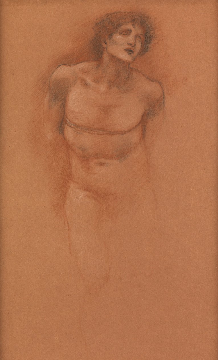 Tanulmány a szerelem figurájáról a "Szerelem kocsijában" alkotó: Edward Burne Jones