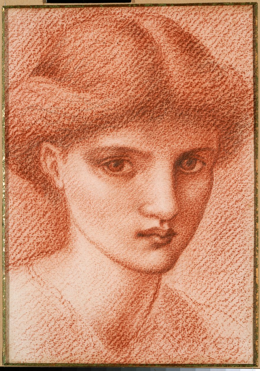 Tanulmány a lány fejéről alkotó: Edward Burne Jones