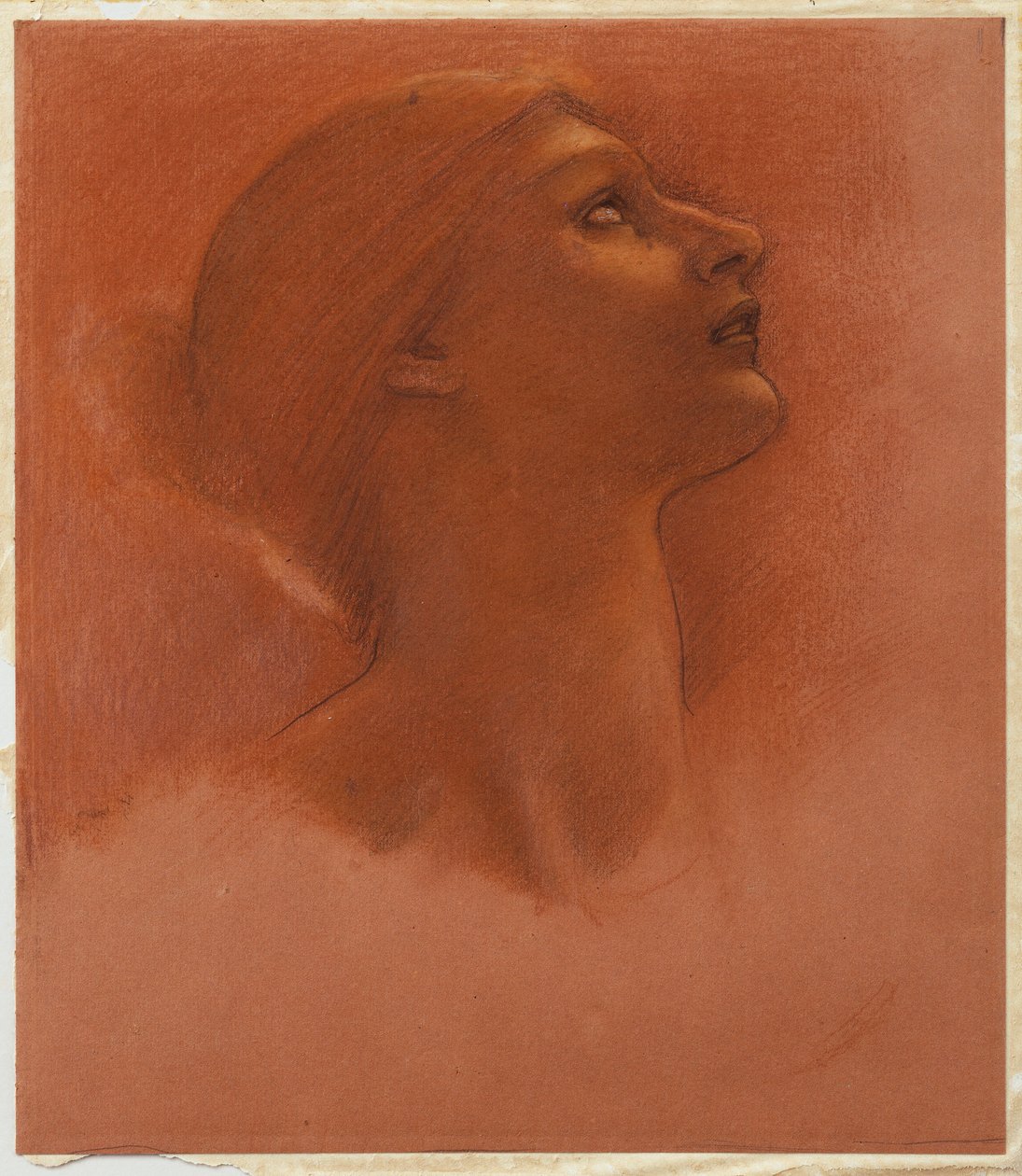 Tanulmány egy lány fejéről, jobbra nézve, 1871 körül alkotó: Edward Burne Jones