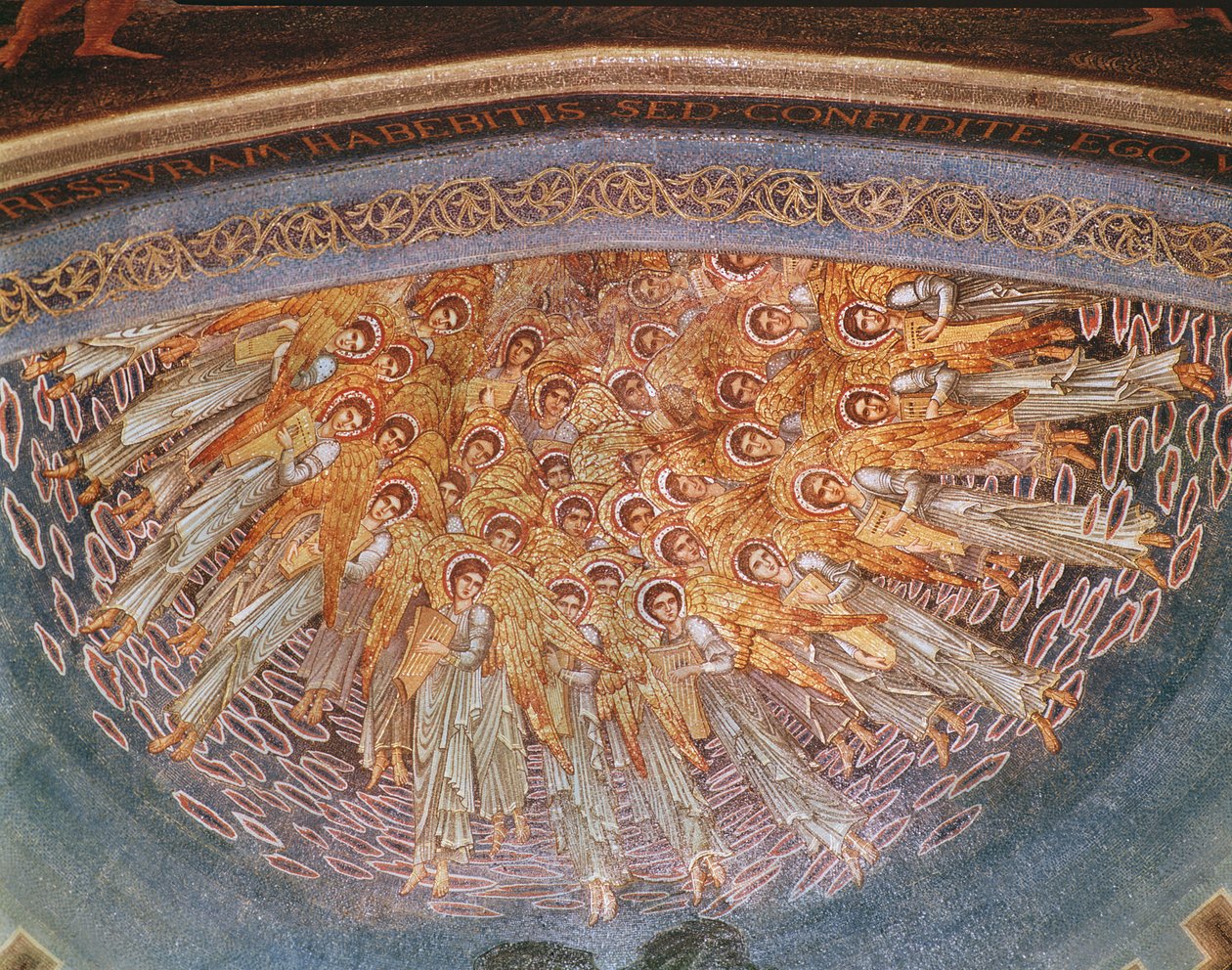 Angyali üdvözlet (mennyezeti mozaik) alkotó: Edward Burne Jones