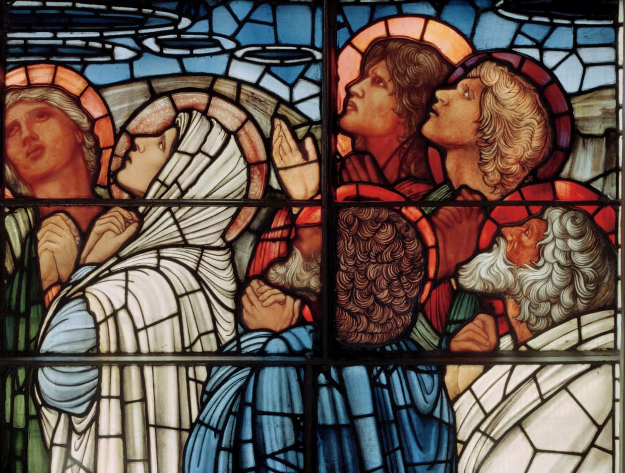 A felemelkedés ablaka, részlet, 1885 (ólomüveg) alkotó: Edward Burne Jones