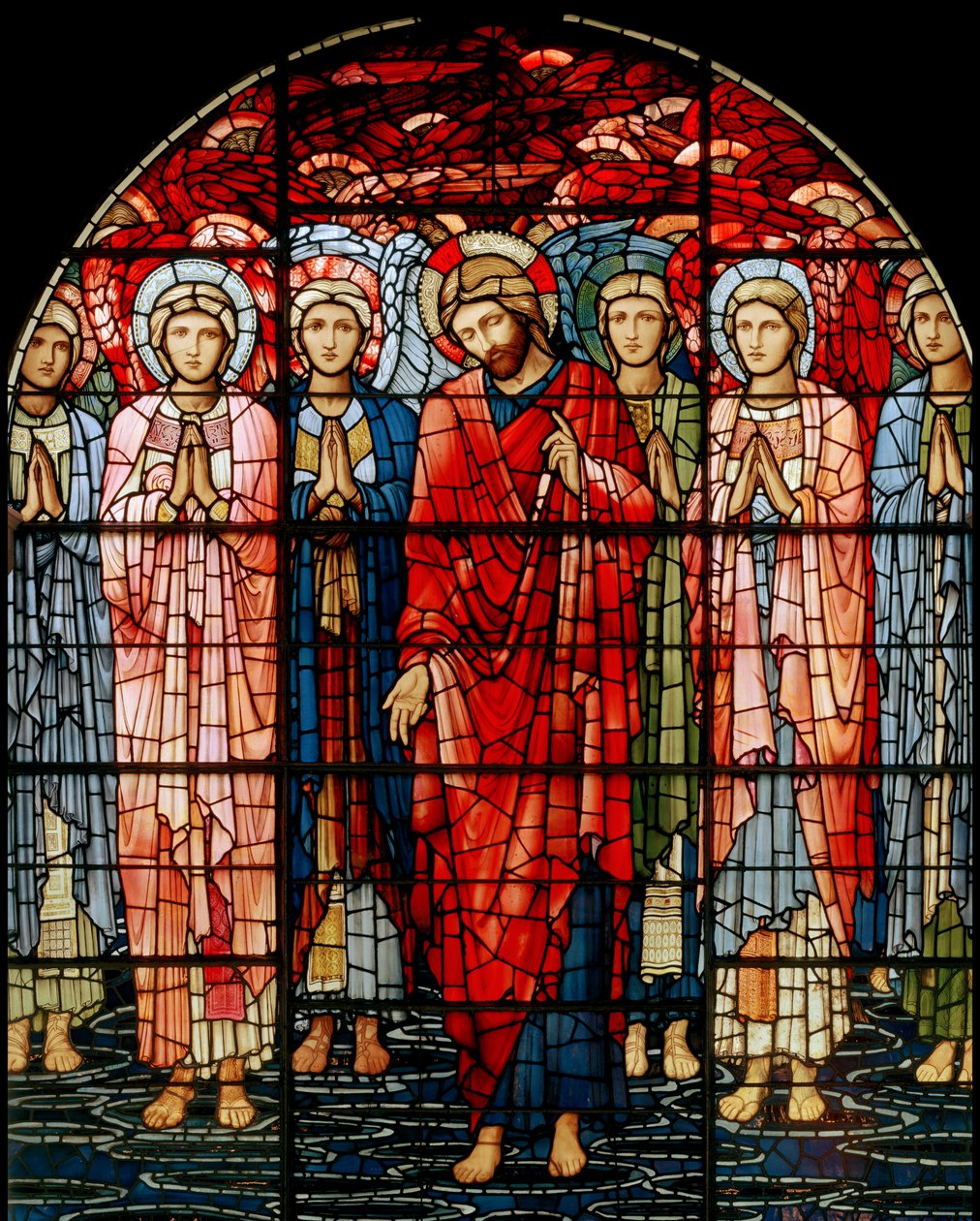 A felemelkedés ablaka, részlet, 1885 (ólomüveg) alkotó: Edward Burne Jones