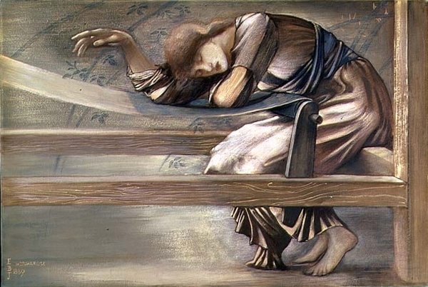 The Briar Rose Series – Tanulmány a "The Garden Court" számára alkotó: Edward Burne Jones