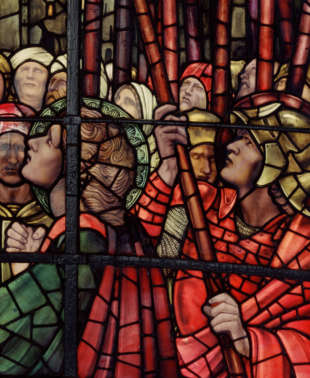 A keresztrefeszítés ablaka, részlet, 1888 (festett üveg) alkotó: Edward Burne Jones