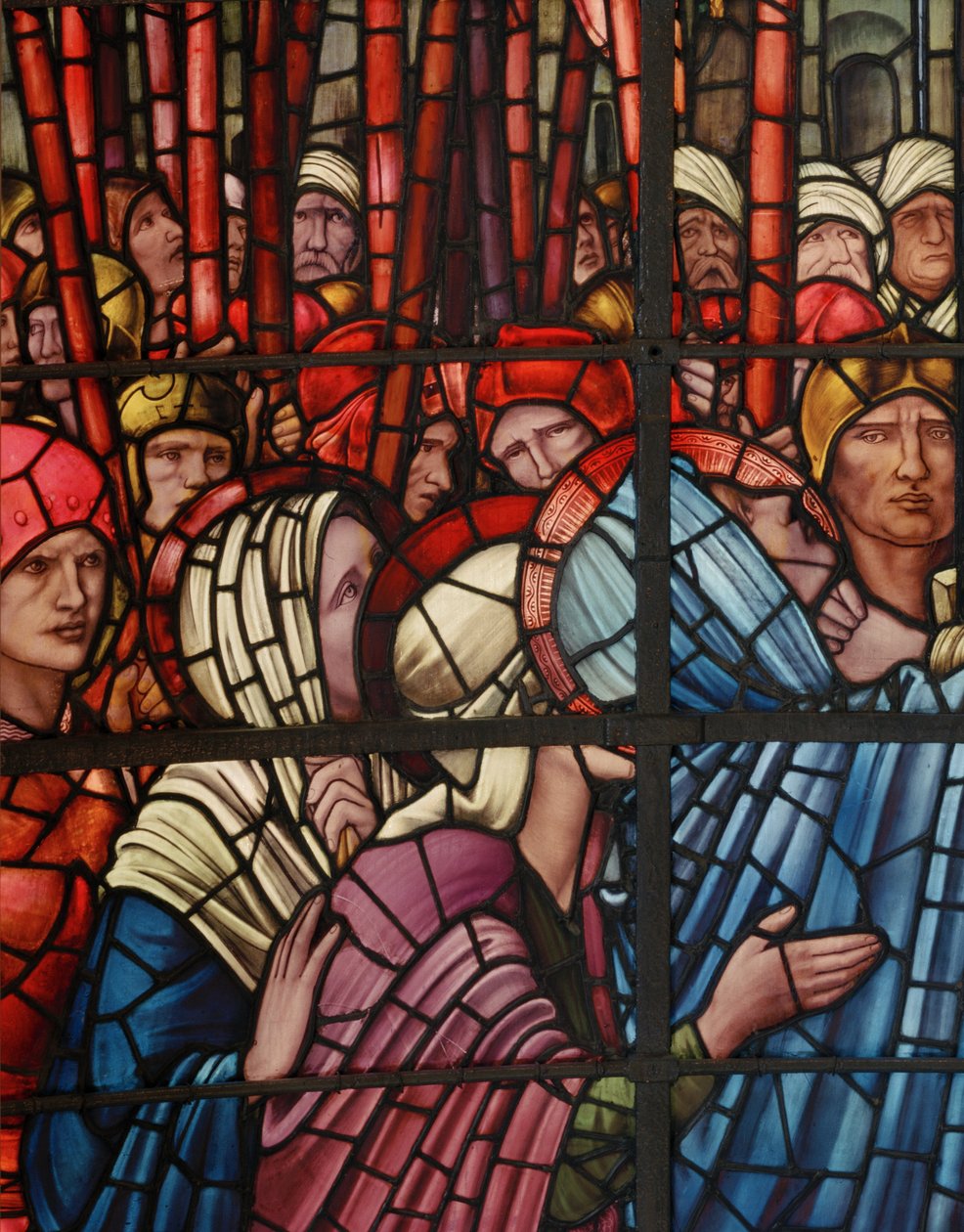A keresztrefeszítés ablaka, részlet, 1888 (festett üveg) alkotó: Edward Burne Jones