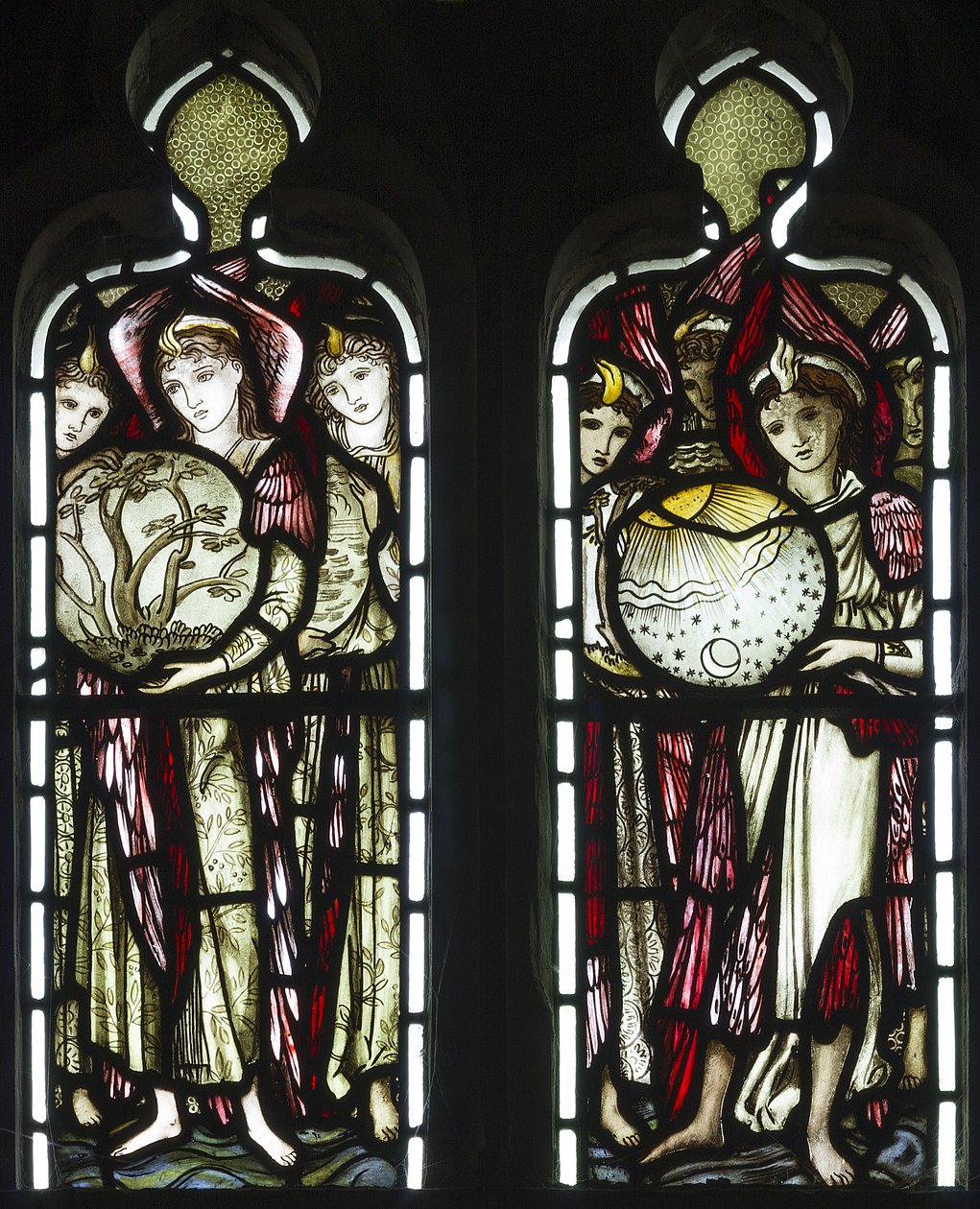 A teremtés napjai, 1874 (ólomüveg) alkotó: Edward Burne Jones