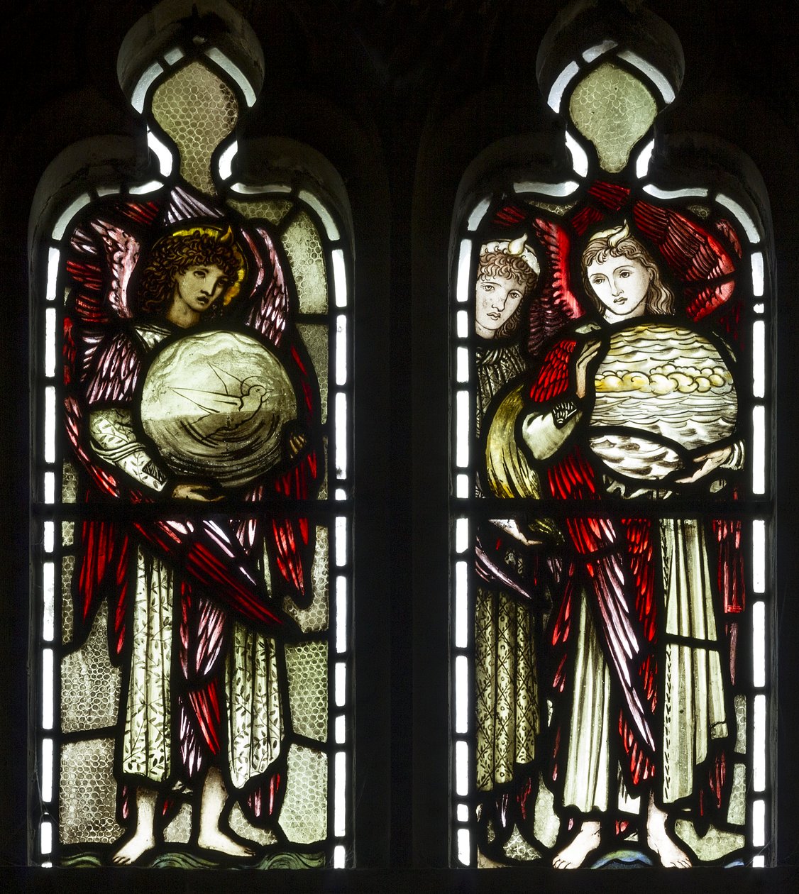 A teremtés napjai, 1874 (ólomüveg) alkotó: Edward Burne Jones