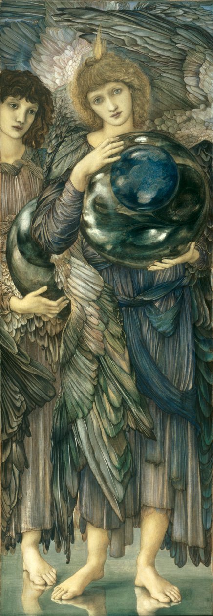 A teremtés napjai: A második nap, 1870-76 (wc, gouache, kagylóarany és platinafesték, vászon borítású panelen) alkotó: Edward Burne Jones