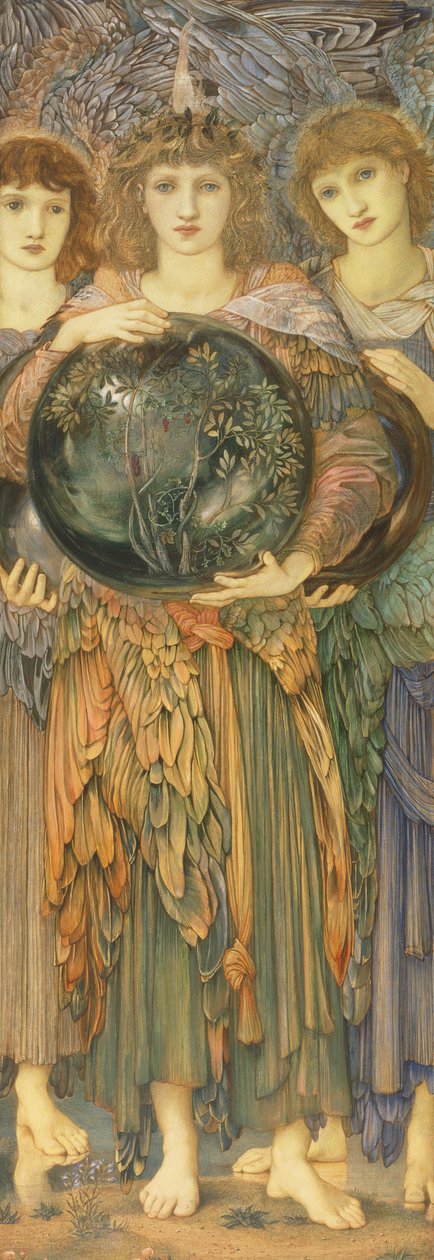 A teremtés napjai: A harmadik nap, 1870-76 (wc, gouache, kagylóarany és platinafesték vászonborítású panelen) alkotó: Edward Burne Jones