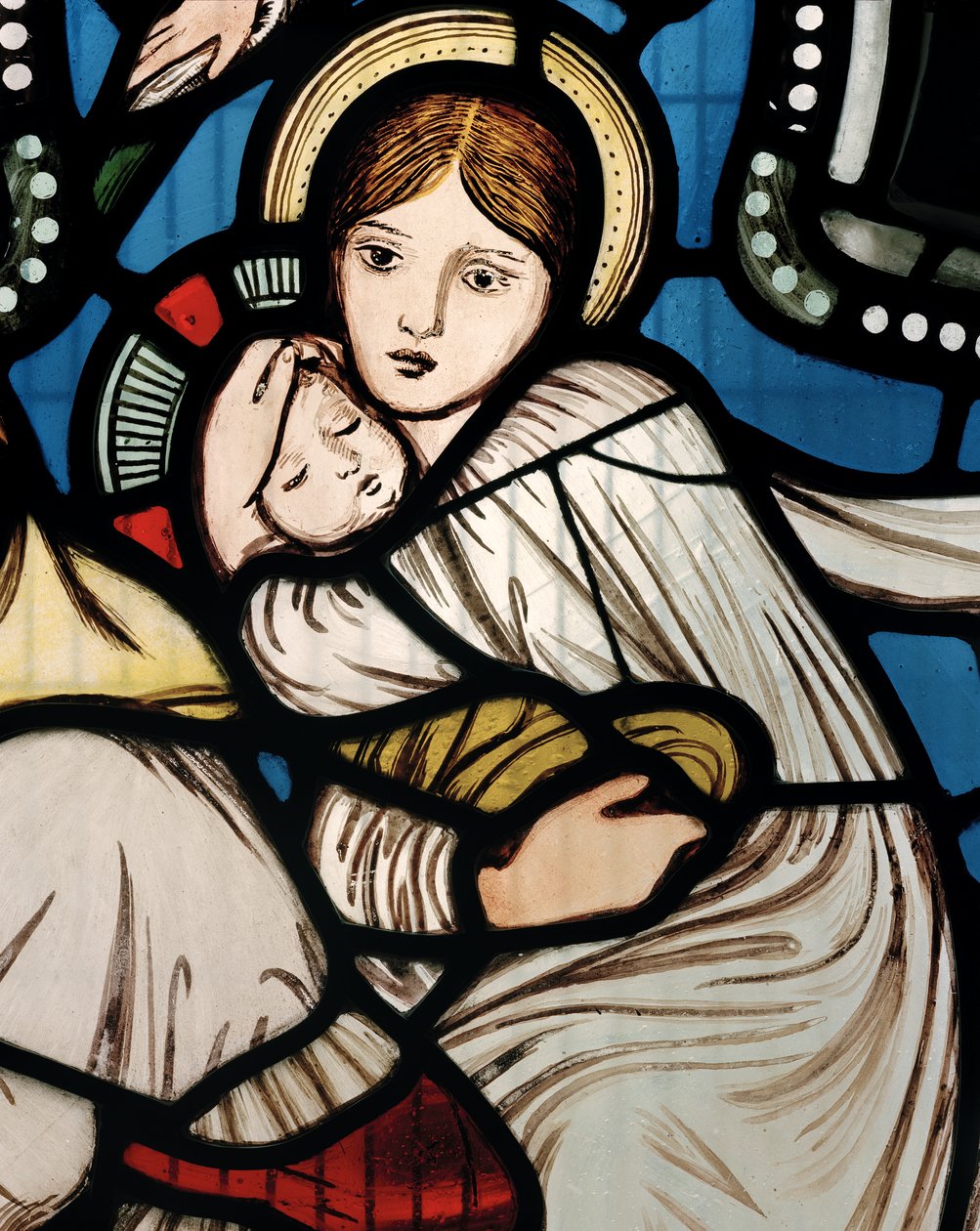 Repülés Egyiptomba, 1862 (festett üveg) alkotó: Edward Burne Jones