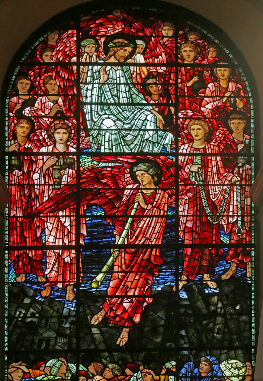 Az utolsó ítélet, 1885-1897 (festett üveg) alkotó: Edward Burne Jones