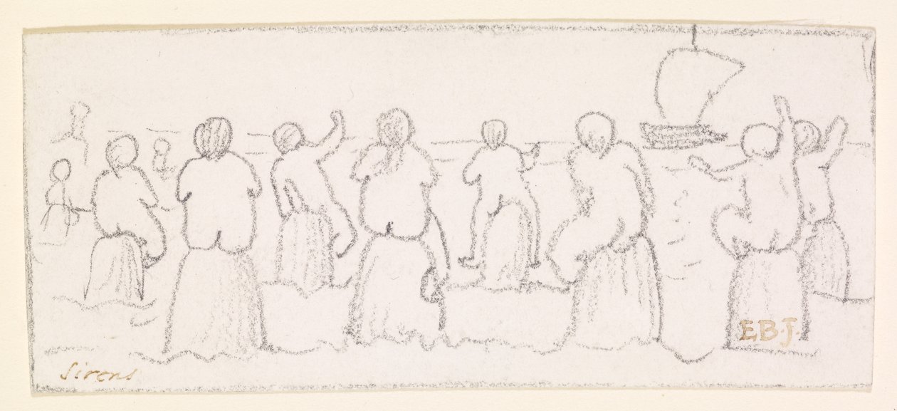 A szirénák, 1878 körül alkotó: Edward Burne Jones