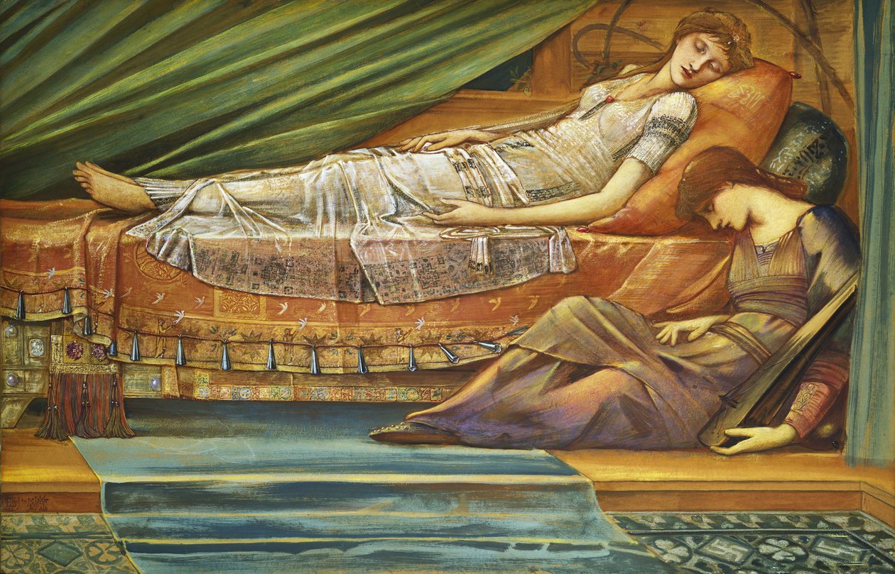 Az alvó hercegnő, 1886-88 körül alkotó: Edward Burne Jones