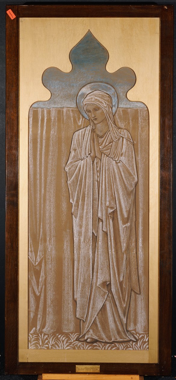 Szűz Mária: rajzfilm egy ólomüveg ablakhoz Ashton-under-Lyne-ben, 1892 körül alkotó: Edward Burne Jones