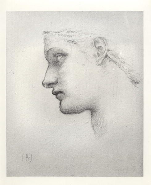 Változattanulmány a Laus Veneris királynő fejéhez alkotó: Edward Burne Jones