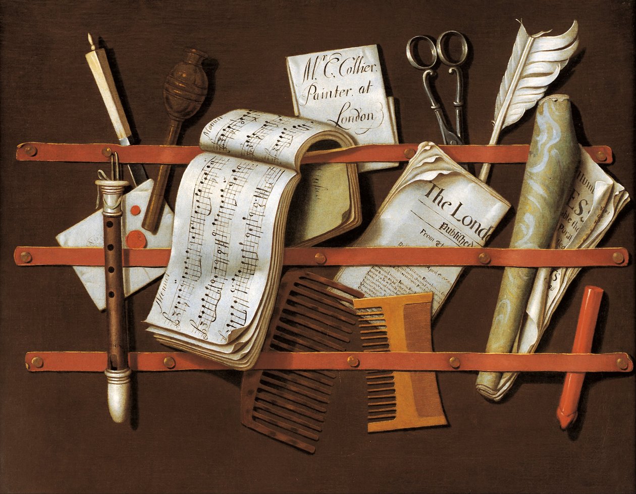 Levéltartó, 1698 körül alkotó: Edward Collier