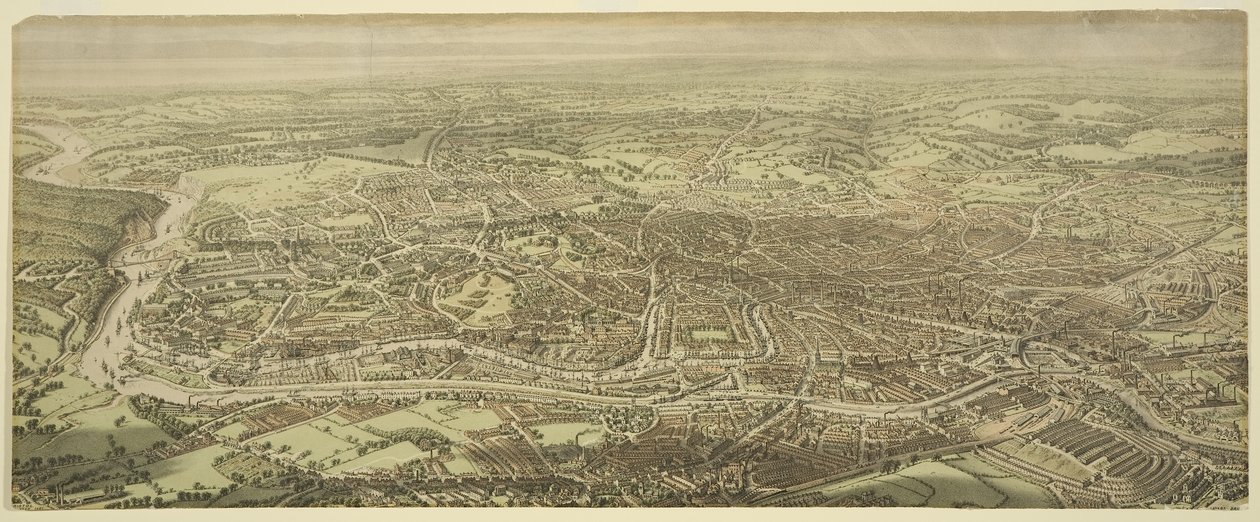 Bristol madártávlatból alkotó: Edward Colston Lavars