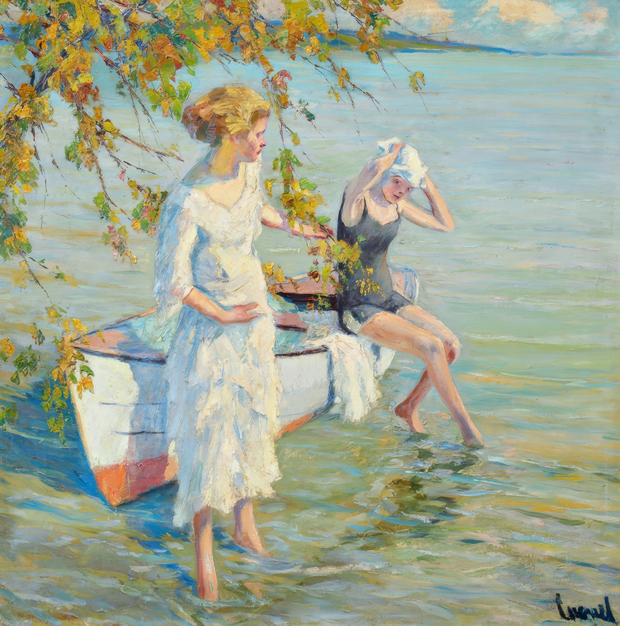 "A fürdőhelyen" alkotó: Edward Cucuel