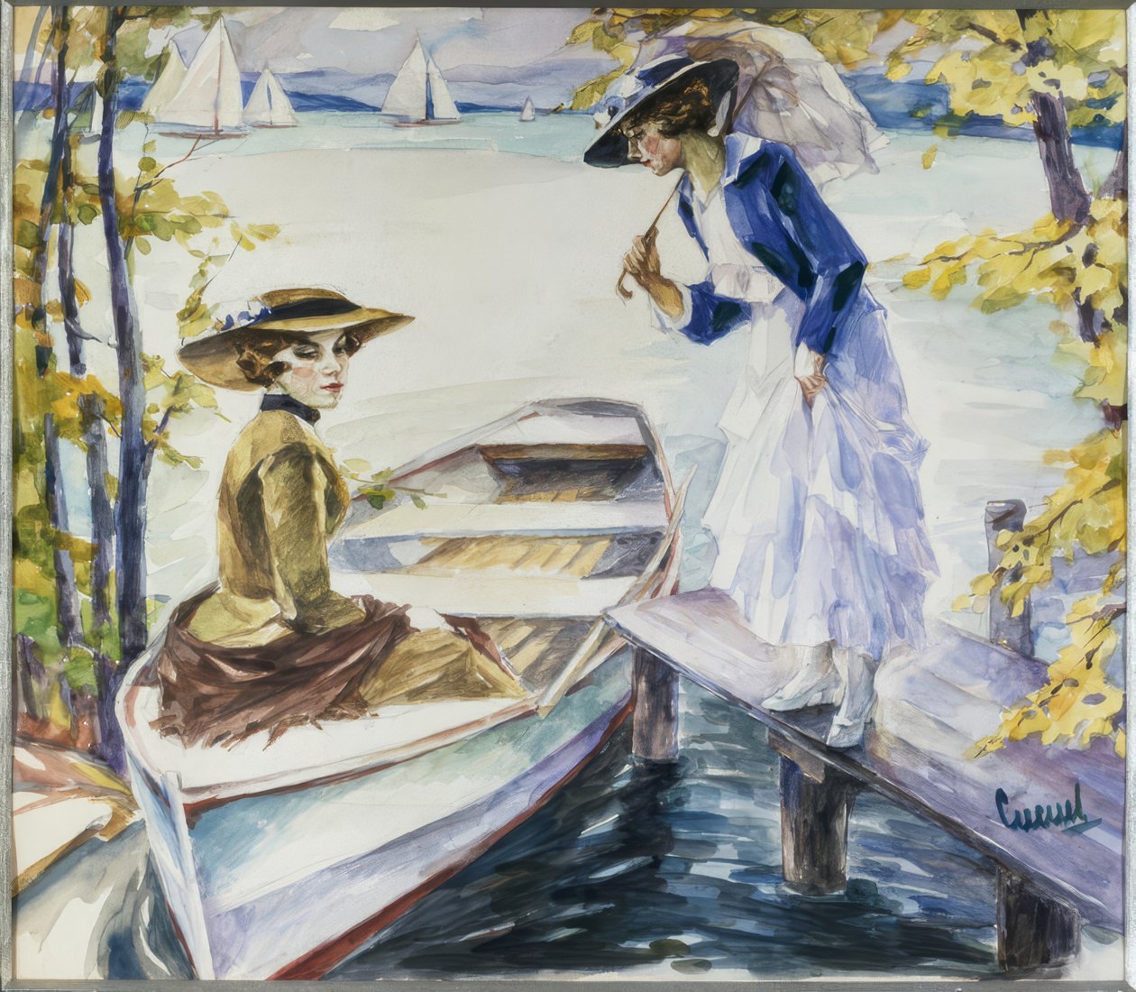 A mólónál alkotó: Edward Cucuel