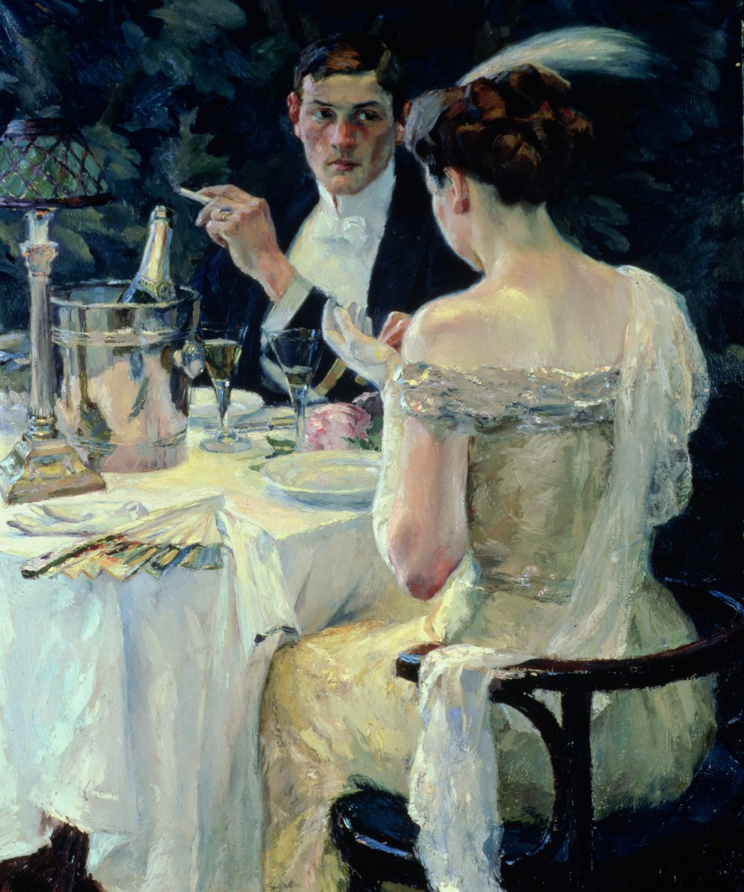 Búcsú (olaj, vászon) alkotó: Edward Cucuel