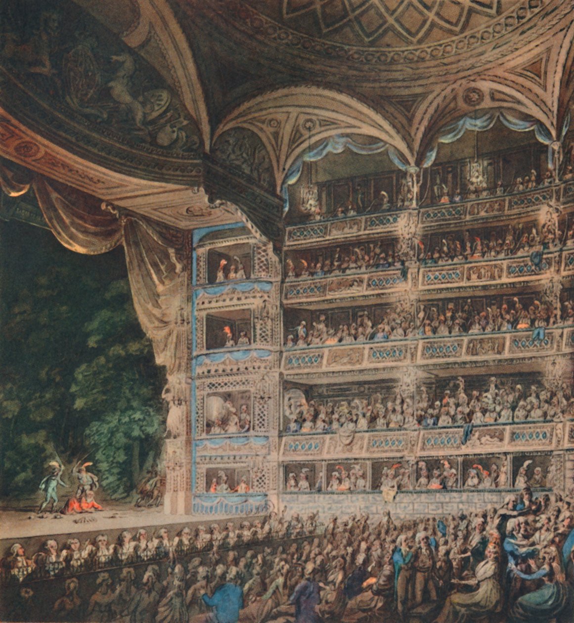 A Drury Lane Színház belseje, 1795, 1948. alkotó: Edward Dayes