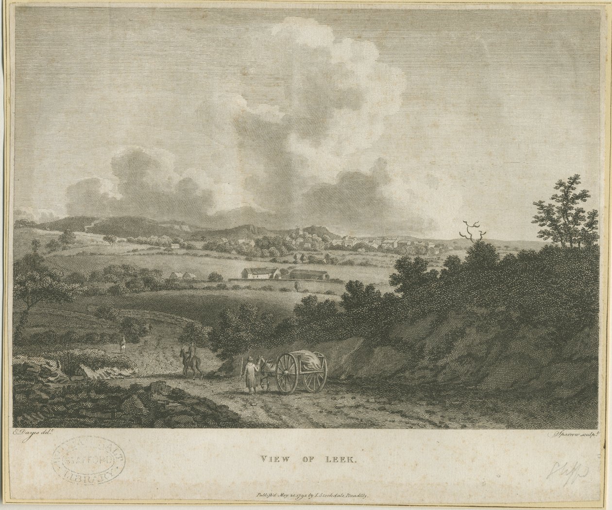 Leek Town: metszet, nd [c 1795] alkotó: Edward Dayes