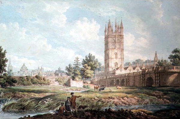 Magdalen College and Bridge, Oxford, a folyótól alkotó: Edward Dayes