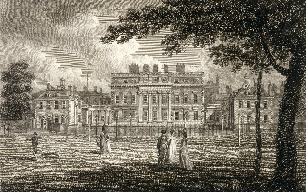 A Buckingham-ház képe, W. Knight metszete, 1799-ben megjelent alkotó: Edward Dayes