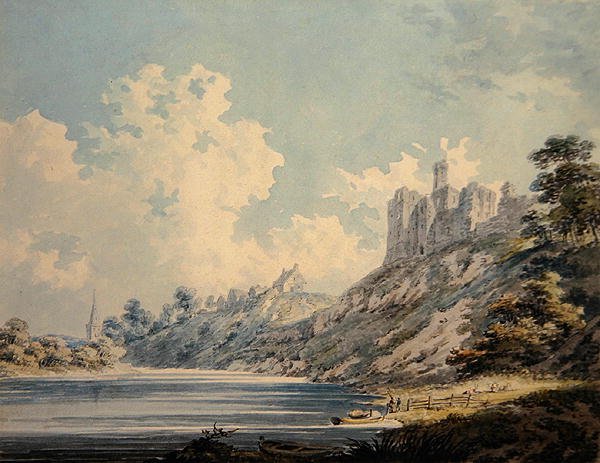 Warkworth kastély (akvarell papíron) alkotó: Edward Dayes