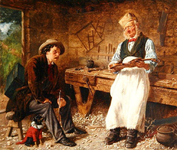 A hegedűkészítő alkotó: Edward Deanes