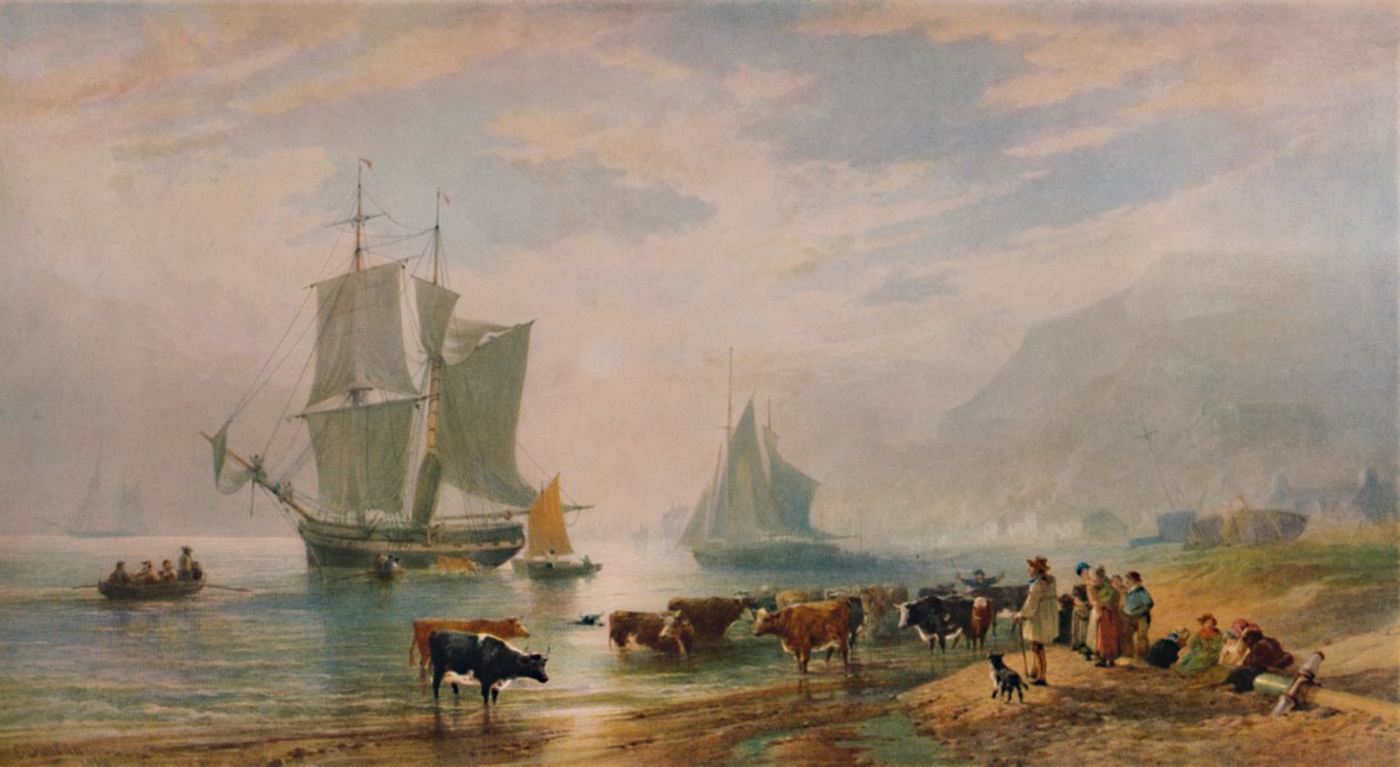 Egy nyári este: Szarvasmarha, 1858, 1935 alkotó: Edward Duncan
