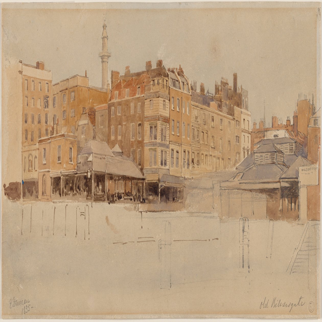 Régi Billingsgate, London alkotó: Edward Duncan