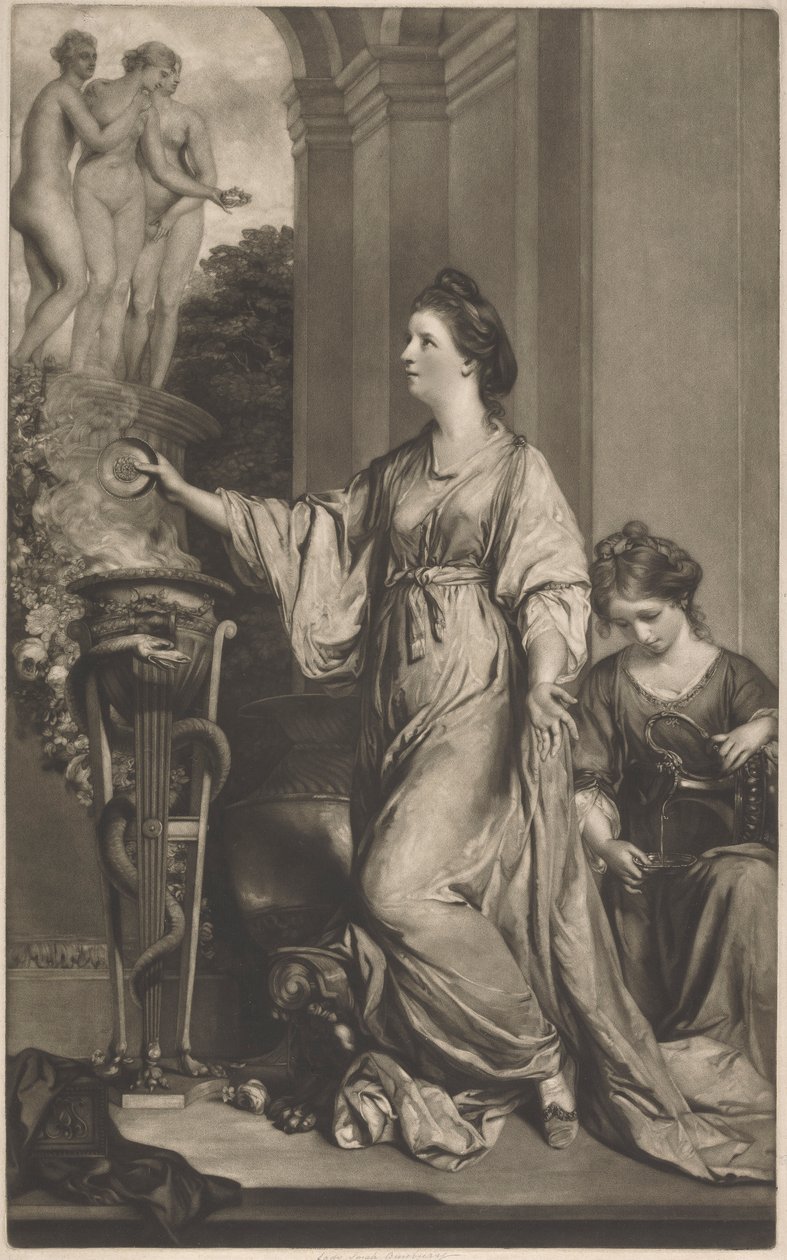 Lady Sarah Bunbury áldoz a kegyelmeknek alkotó: Edward Fisher