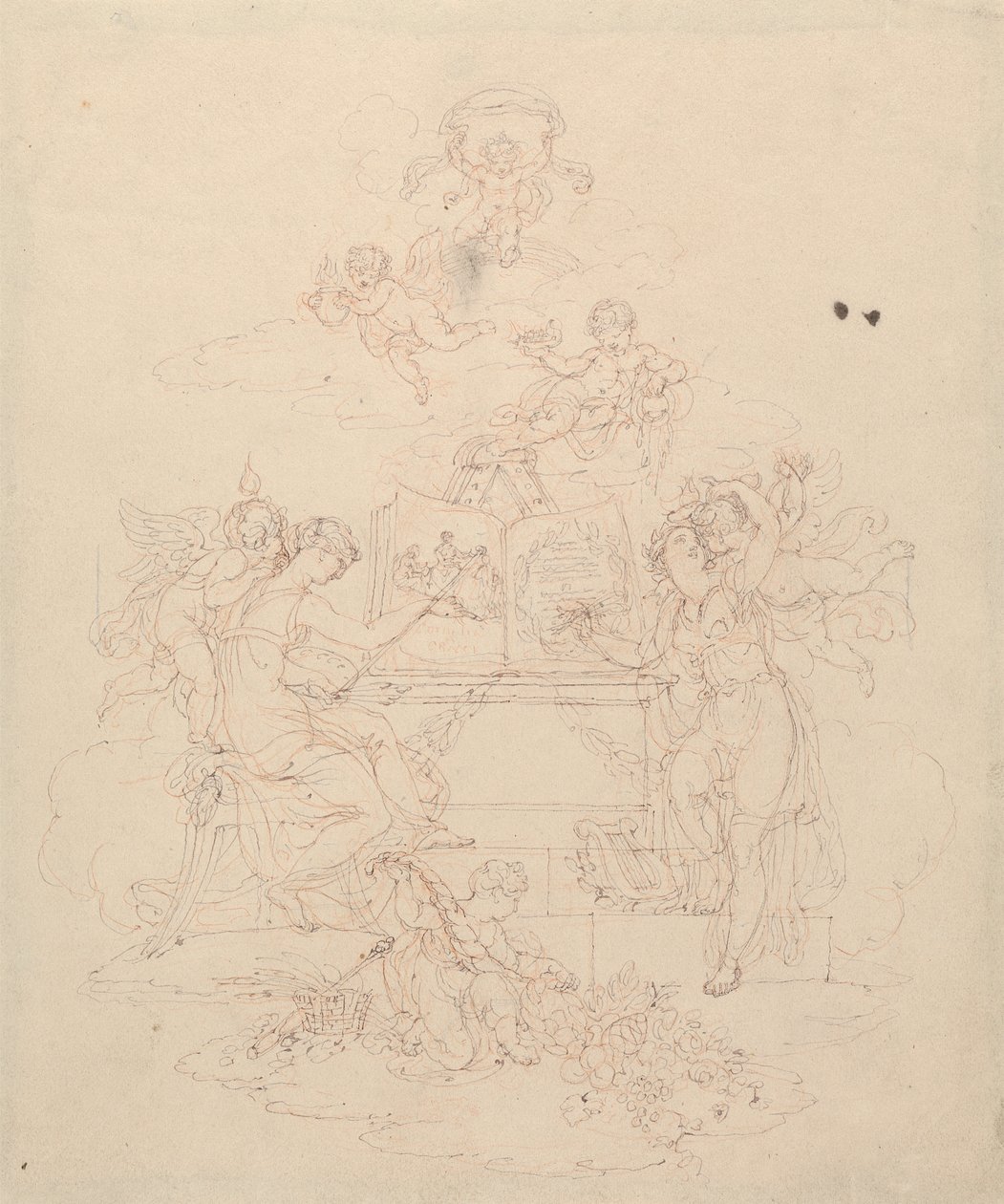 A festészet és az irodalom allegóriája alkotó: Edward Francis Burney
